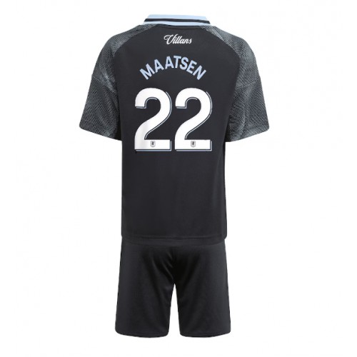 Maglia Calcio Aston Villa Ian Maatsen #22 Seconda Divisa Bambino 2025-26 Manica Corta (+ pantaloncini)